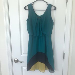 Size 6 teal color block dress